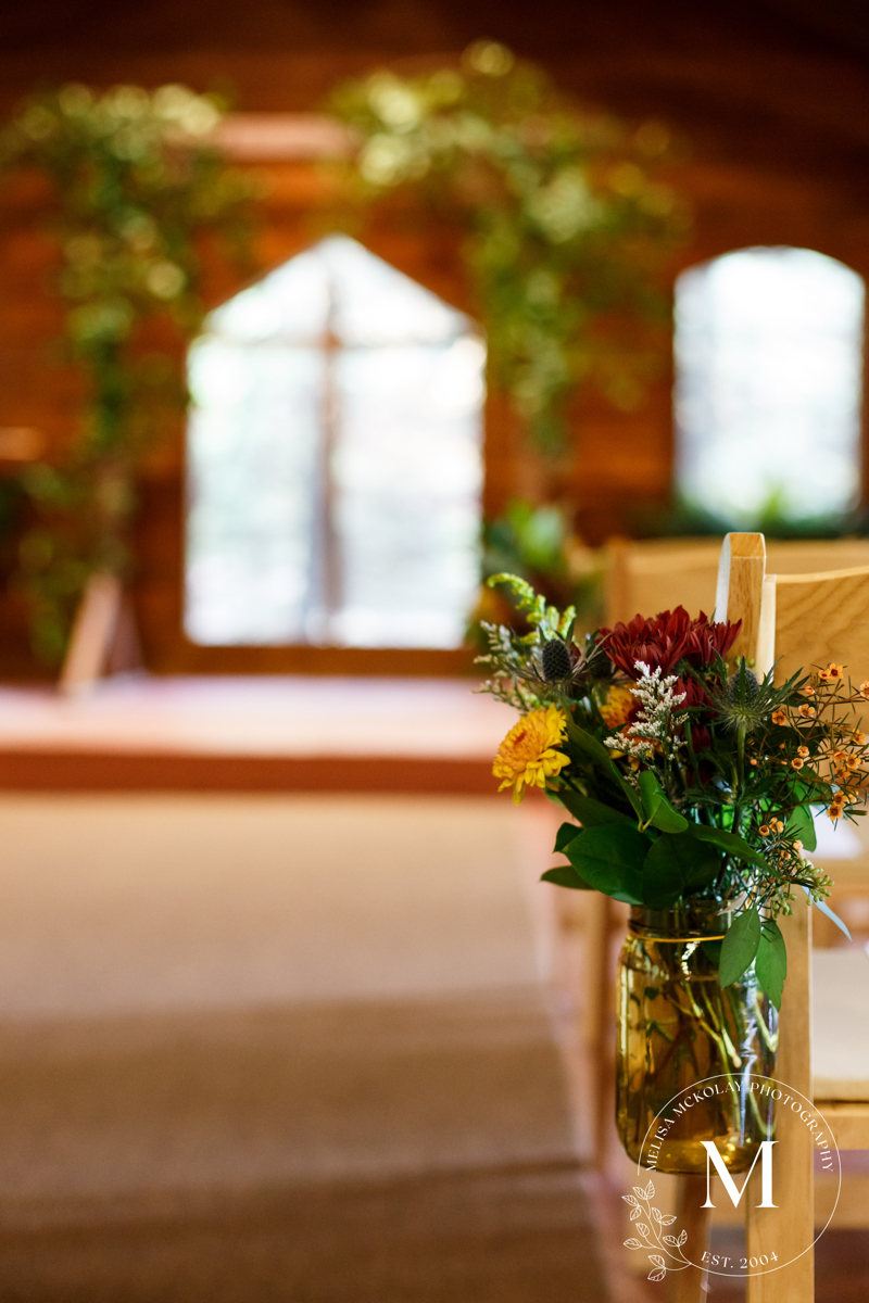 Fall Ceremony Aisle Florals
