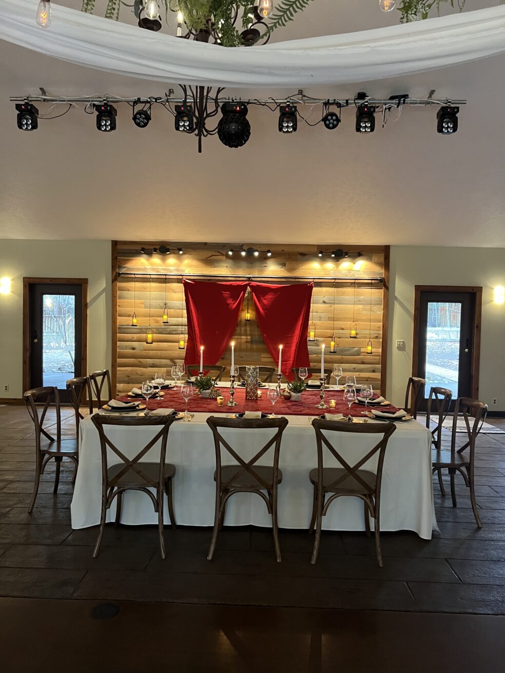 Lovely intimate dinner setup at Blue Venue
