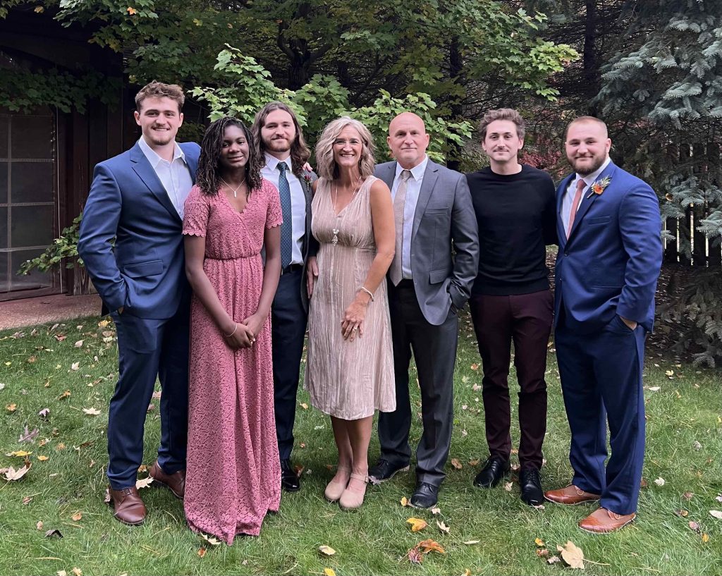 About BlueBridge McCrumb family photo at wedding venue